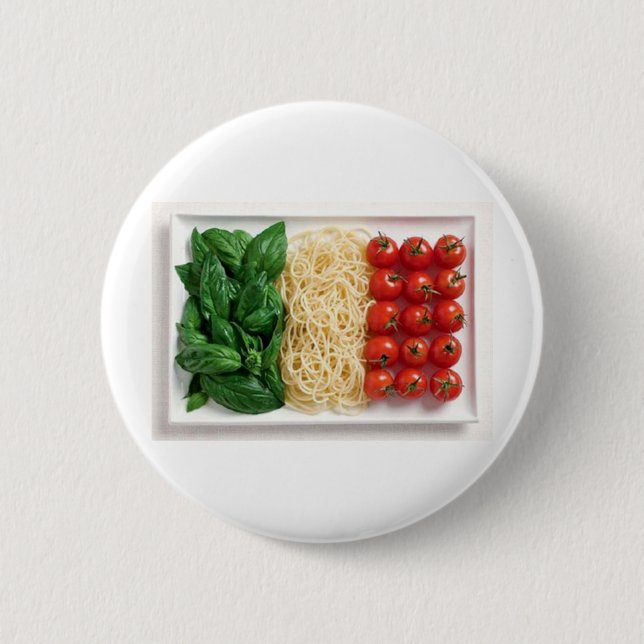 Italian Flag Pinback Button (Front)