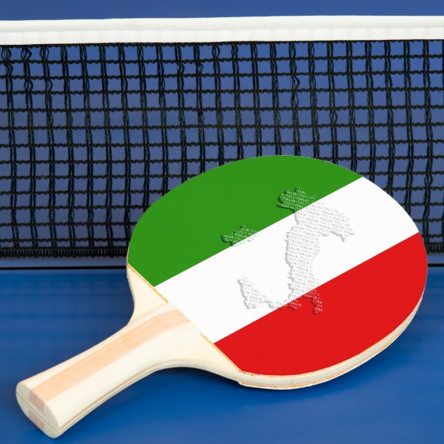 Italian flag ping pong paddle (Insitu)