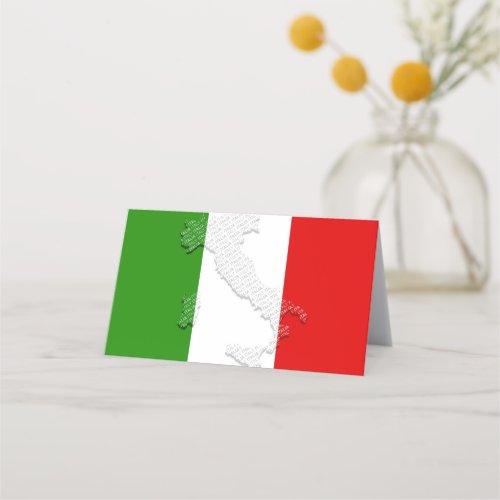 Italian flag place card