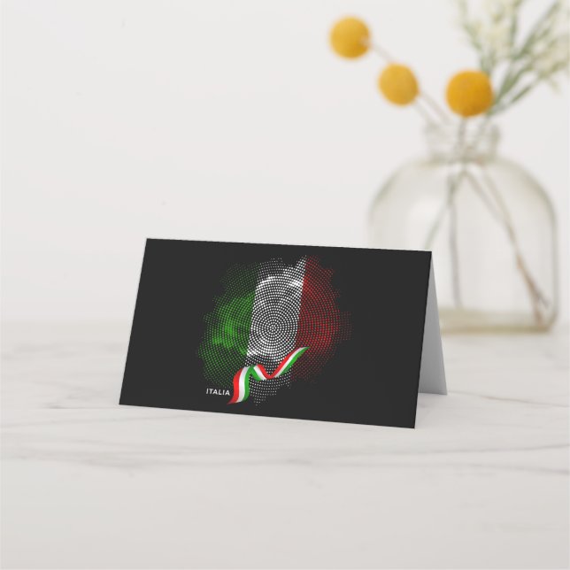 Italian flag place card (Front)