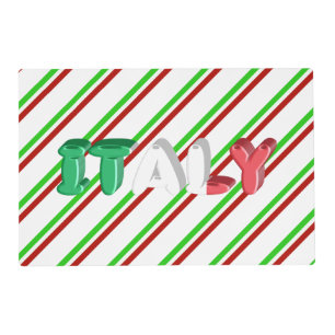 Italian flag placemat
