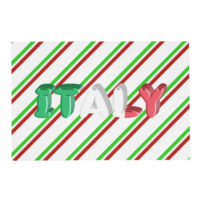 Italian flag placemat (Front)