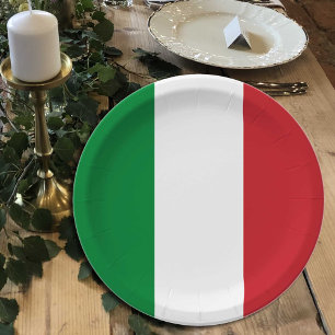 Italian Flag plates, party, sports, Italy Paper Plates
