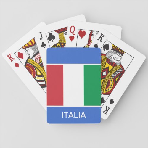 Italian flag playing cards