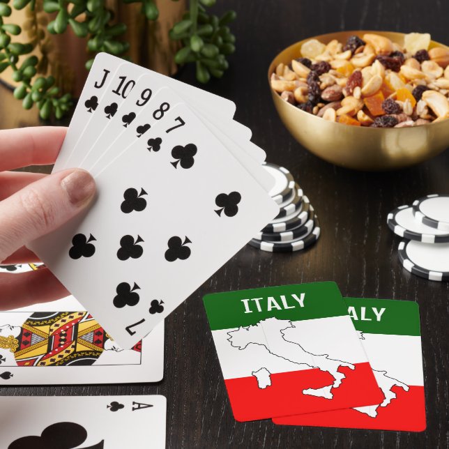 Italian Flag Playing Cards (In Situ)