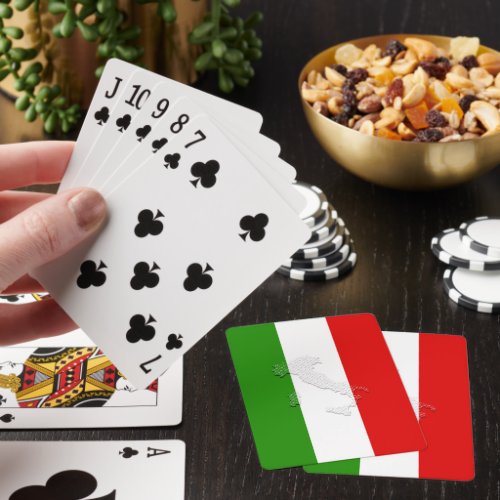 Italian flag poker cards
