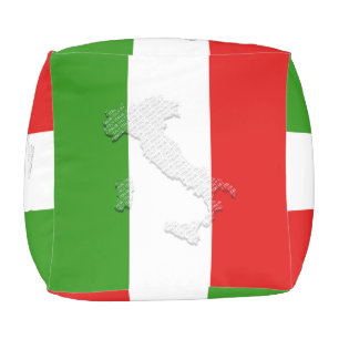 Italian flag pouf