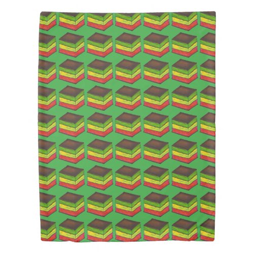 Italian Flag Rainbow Tricolor Seven 7 Layer Cookie Duvet Cover