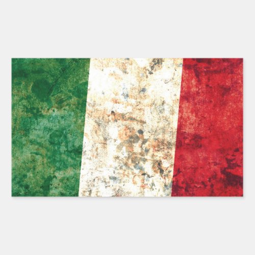 Italian Flag Rectangular Sticker