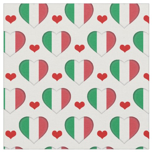 Italian Flag  Red Heart fashion Fabric Italy