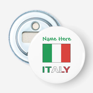 Italian Flag Republic Day Pride Personalized Gift Bottle Opener
