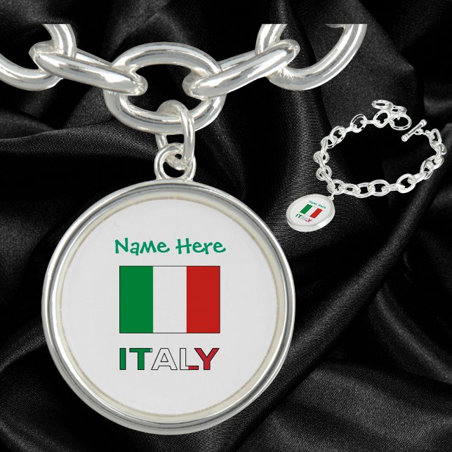 Italian Flag Republic Day Pride Personalized Gift Bracelet (Creator Uploaded)