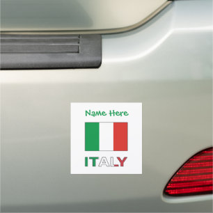 Italian Flag Republic Day Pride Personalized Gift Car Magnet