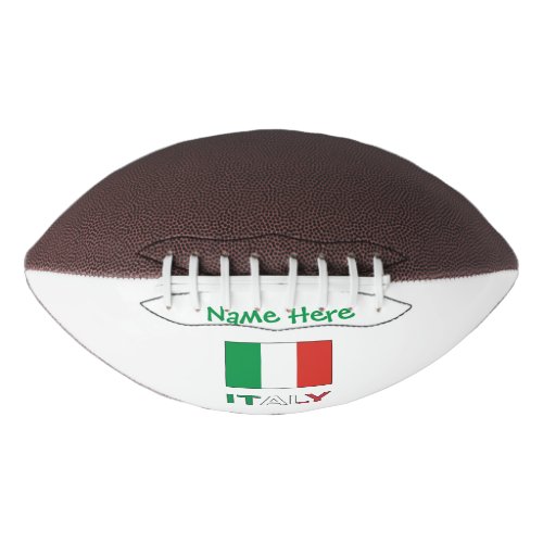 Italian Flag Republic Day Pride Personalized Gift Football