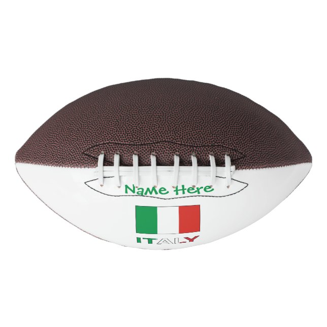 Italian Flag Republic Day Pride Personalized Gift Football (Front)