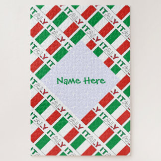 Italian Flag Republic Day Pride Personalized Gift Jigsaw Puzzle
