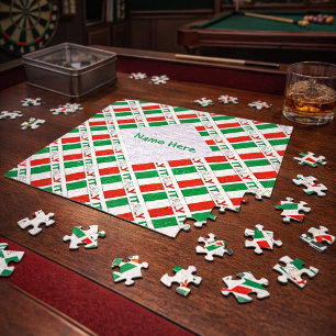 Italian Flag Republic Day Pride Personalized Gift Jigsaw Puzzle