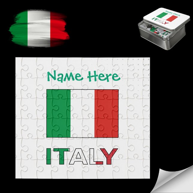 Italian Flag Republic Day Pride Personalized Gift Jigsaw Puzzle (Creator Uploaded)