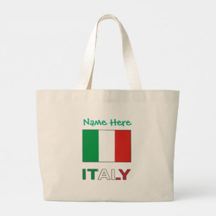 Italian Flag Republic Day Pride Personalized Gift Large Tote Bag