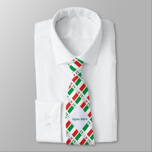 Italian Flag Republic Day Pride Personalized Gift Neck Tie