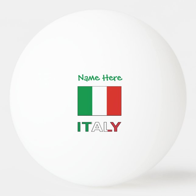 Italian Flag Republic Day Pride Personalized Gift Ping Pong Ball (Front)