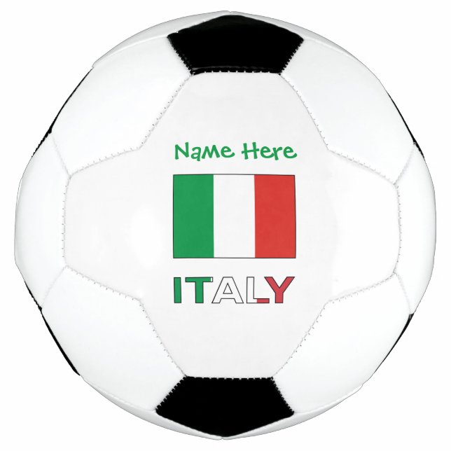 Italian Flag Republic Day Pride Personalized Gift Soccer Ball (Front)