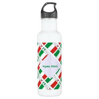 Italian Flag Republic Day Pride Personalized Gift Stainless Steel Water Bottle
