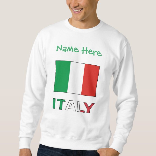 Italian Flag Republic Day Pride Personalized Gift Sweatshirt (Front)