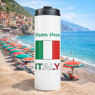 Italian Flag Republic Day Pride Personalized Gift Thermal Tumbler