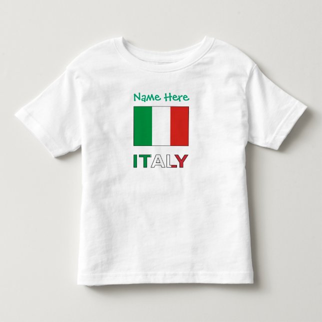 Italian Flag Republic Day Pride Personalized Gift Toddler T-shirt (Front)