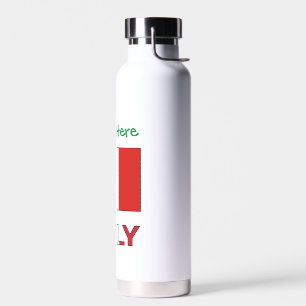Italian Flag Republic Day Pride Personalized Gift Water Bottle