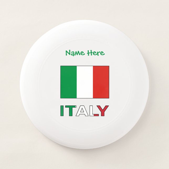 Italian Flag Republic Day Pride Personalized Gift Wham-O Frisbee (Front)