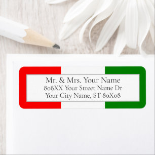 Italian Flag Restaurant Label