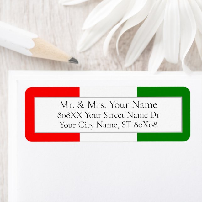 Italian Flag Restaurant Label (Insitu)