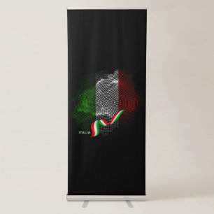 Italian flag retractable banner
