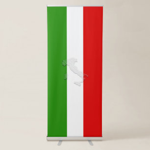 Italian flag retractable banner
