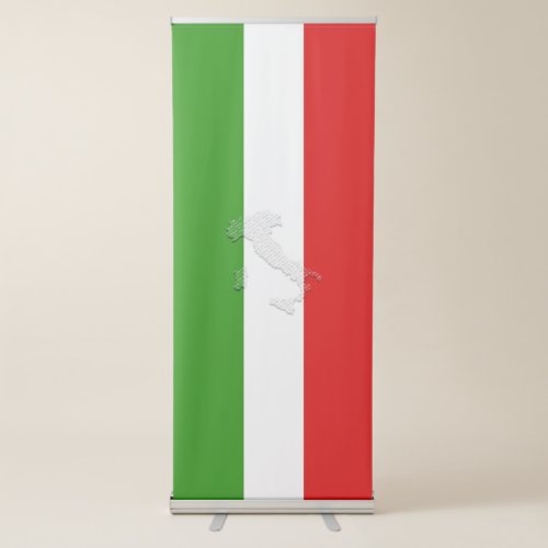 Italian flag retractable banner
