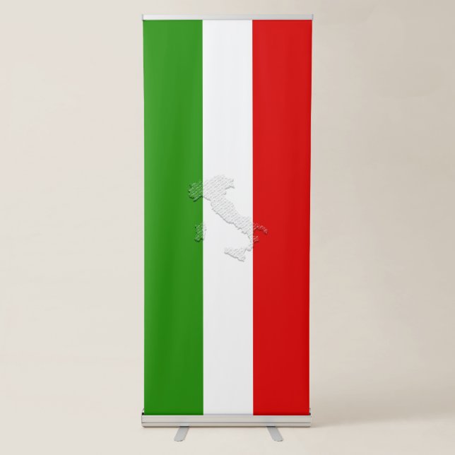 Italian flag retractable banner (Front)