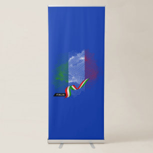 Italian flag retractable banner