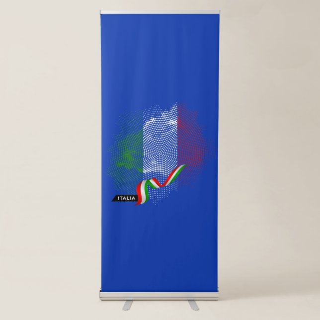 Italian flag retractable banner (Front)
