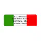 Italian Flag Return Address Label Template | Zazzle