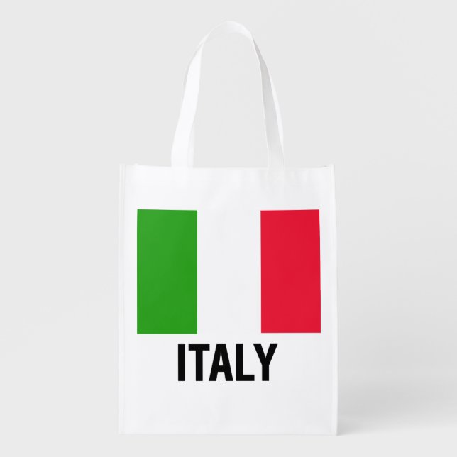 ITALIAN FLAG REUSABLE GROCERY BAG (Front)