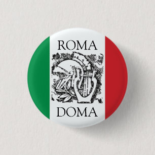 italian flag ROMA, DOMA Button