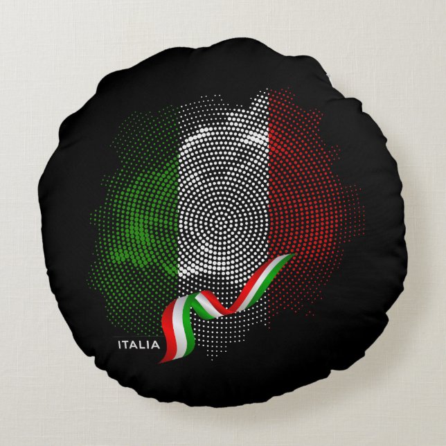 Italian flag round pillow (Back)