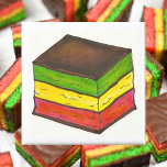 Italian Flag Seven Layer Rainbow Cookie Pastry Magnet at Zazzle