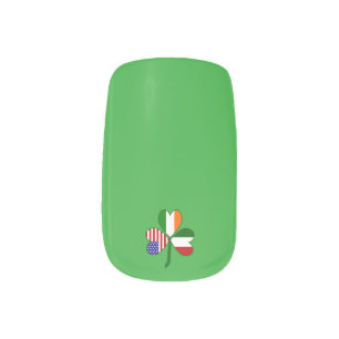 Italian Flag Shamrock Minx Nail Wraps