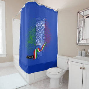 Italian flag shower curtain