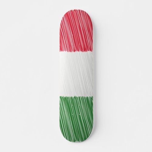 Italian Flag Sketch Skateboard