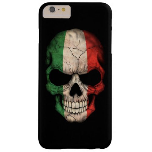 Italian Flag Skull on Black Barely There iPhone 6 Plus Case
