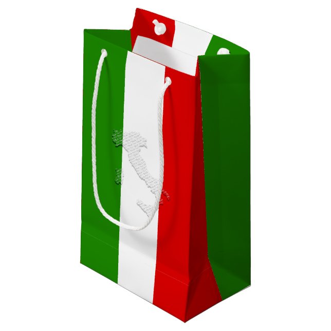 Italian flag small gift bag (Front Angled)